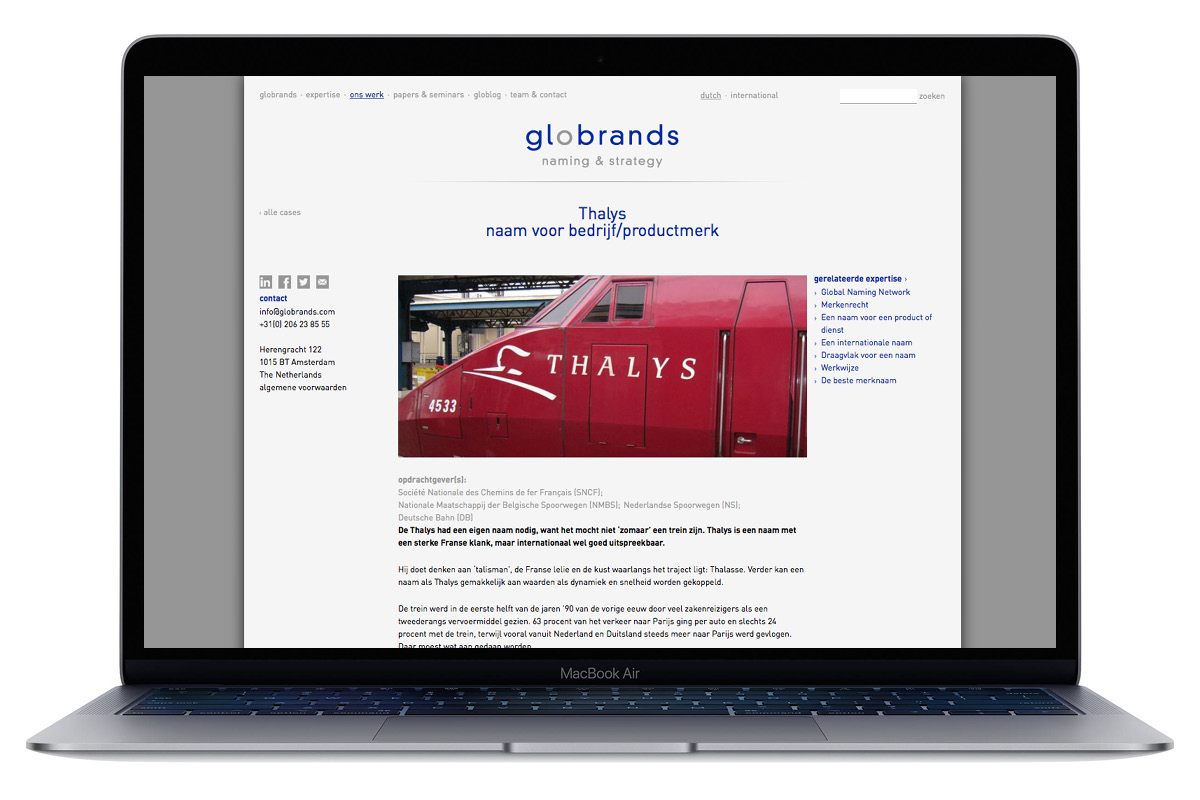 globrands website-thalys-pagina-desktop